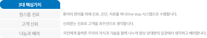 3대 핵심가치